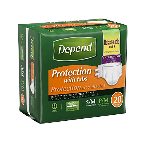Depend Protection with Tabs Incontinence Underwear, Maximum Absorbency, New
