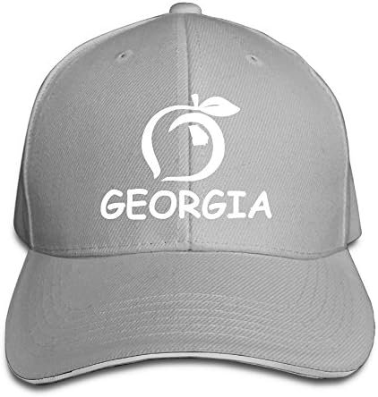 Georgia Peach Logo State Gift Pride White Golf Sandwich Cap Baseball Trucker Snapback Hat