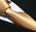 Krawatte von Milano Exclusive, kariert, gold