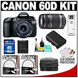 Canon EOS 60D Digital SLR Camera Body with EF-S 18-135mm IS Lens & 55-250mm ....