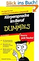 K�rpersprache im Beruf f�r Dummies Das Pocketbuch