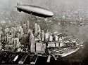 Zeppelin Over New York Poster Print