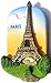 WitnyStore Tiny Eiffel Tower on The Champ de Mars in Paris France Western Europe Tourist Attractions Resin Refrigerator Magnet Traveler Souvenir Gift Memento 3D Fridge Magnets