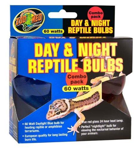 Day and Night Reptile Bulb Combo Pack - (Pack of Two 60 Watt Bulbs)