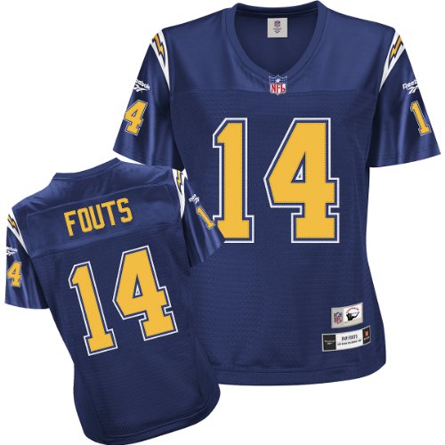 Reebok San Diego Chargers Dan Fouts Women's Throwback Premier Jersey Small
