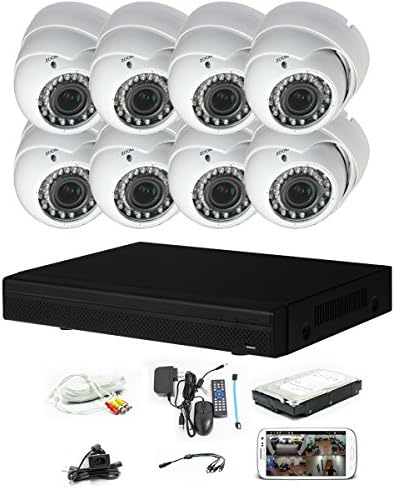 iPower Security SCCVIC8D720-2T 8 Channel 2TB HDD HD-CVI HDCVI 720P DVR Security Surveillance System