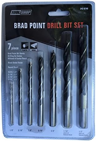 Tool Shop Brad Point Drill Bit Set - 7 Piece