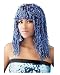 Crimped Tinsel Wig - Blue Adult Costume Accessory