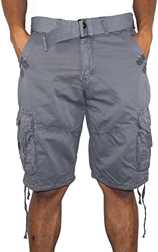 Infringment Men's Cargo Shorts Size 30 - 40 Classic Fit Short (38, Grey)