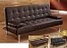 ONE NEW LEATHERETTE ADJUSTABLE FUTON SOFA BED, #BM-JF232