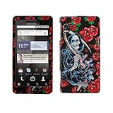 Blue Ripper Hooded Skull Red Rose Rubberized Snap on Design Hard Case Facep ....