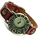 Retro Women Red Color Wrist Watch Personality Digital Design Soft Leather Strap Cheap Price Free Shipping W162