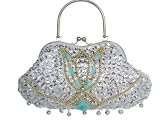 All-over jewel designed party clutch--New