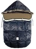 7A.M. Enfant Le Sac Igloo Footmuff, Converts into a Single Panel Stroller and Car Seat Cover - Navy, Medium