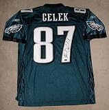 Brent Celek Signed Philadelphia Eagles Football Jersey Nfl W/coa From Signing