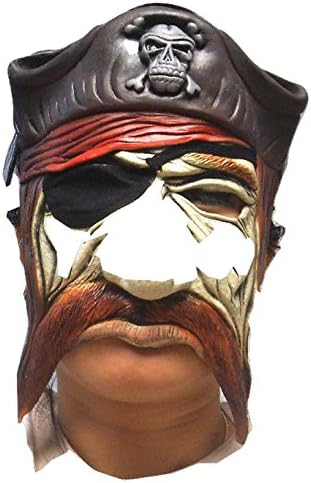 Halloween Pirate w/ Mustache and Patch Mask