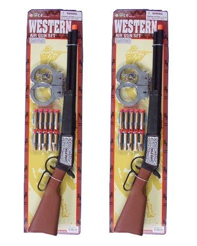 Western Cowboy Dart Rifle Set, Rifle, Handcuffs, and Darts