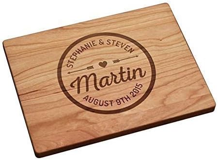 Personalized Cutting Board - Love Arrows Circle Design
