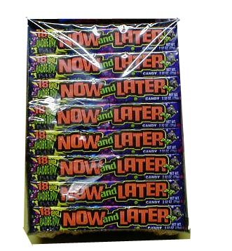 Now and Later Red Raspberry, Green Tingleberry, and Purple Wildberry flavored candies (24... by Buy Candy Wholesale