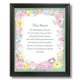 Motivational Poem True Success Home Decor Wall Picture Black Framed Art Print