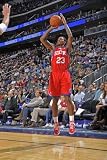 Philadelphia 76ers v New Jersey Nets: Lou Williams Photographic Poster Print by David Dow, 24x36