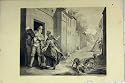 Street Scene C1850 Man Book Dogs Woman Begging Print