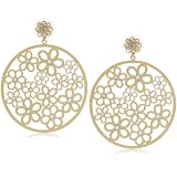 Liz Palacios Plumas Crystal Large Gold Floral