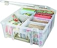 ArtBin Super Satchel Double Deep with Removable Dividers:  Clear Art Craft Storage Box,6990AB