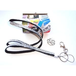 Rhinestone ID Badge Lanyard Gift Set
