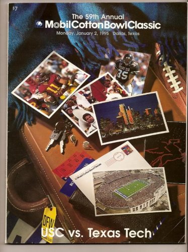 1995 Cotton Bowl Game Program USC Trojans Texas Tech