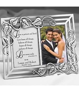 Wedding Gifts - Personalized Love is Patient Wedding Frame