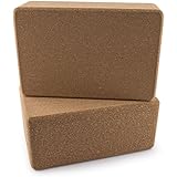 Peace Yoga&reg; Set of 2 Cork Wood Yoga Blocks - Choose Your Size