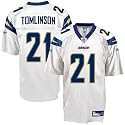 LaDainian Tomlinson Jersey: Reebok White Replica #21 San Diego Chargers Jersey