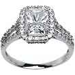 Sterling Silver Emerald Cubic Zirconia Ring -2.25 ct tw