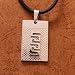 J1021 Strong and Distinctive: Designer Inspired Ancient Symbols Stainless Steel Men's Pendant Silver Necklace for Men Chain w/ Leather Presentation Box