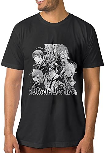 Cool Male Japanese Anime Black Butler Logo Tshirts