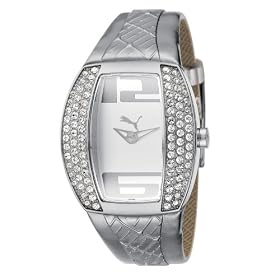 Click here to buy Puma WoMens Active Collection Vitality Silver-Tone Jeweled Watch #PU101172002 by Puma.