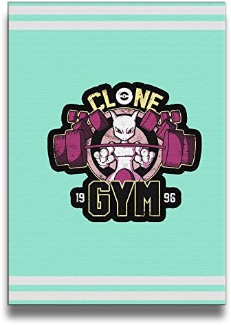 KTKY Fashion Poke Mewtwo Gym 1996 Art Photo Frame Home Office Bedroom LivingRoom Kitchen Canvas Wall Art