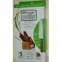 Chicago Cutlery Walnut Tradition 5 Piece Knife Block Set