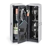 Picnic Time Escape 1 bottle insulated aluminum case w/wine service for 2