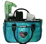 Ocean Blue Sequin Ice Skating Bag Tennis Gym and Ballet Girls Athletic Bag