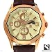 Steinhausen Zehneck Three Dial Chronograph with AM/PM Sun-Moon Dial (Rose Gold)