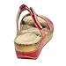 HerStyle Women's Manmade Kattie Low Wedge Perforated Slide Sandal