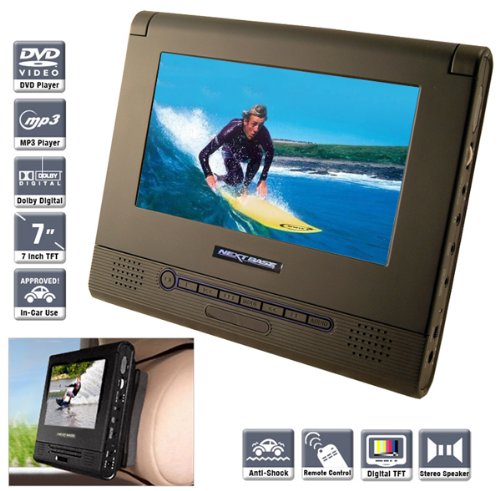 Nextbase 7 Tablet Style Portable DVD Players for Cars, All-Region, Work with 6 AA Batteries