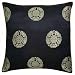 Decorative Handmade Silky Black Cushion Cover / Pillow Sham - Chinese Lotus Flower & Dragon Design