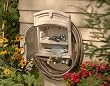 Suncast HHC150 Garden Hose Hanger with Storage Cabinet And 150-Foot-Hose Capacity