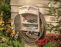Suncast Garden Hose Hanger with Storage Cabinet And 150' Hose Capacity #HHC150