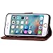 iPhone 7 Case, Phone Cover 7, Carryberry Elephant Pattern Premium PU Leather Wallet Flip Protective Skin Case for iPhone 7 ,Brown