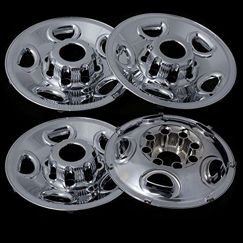 CHEVY Wheel Skin 4 Pc Set 16" Inch 8 Lug CHROME Hub Cap 5 Spoke Steel Rim Covers