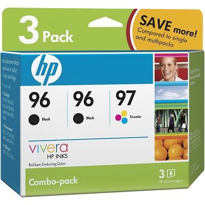 HP Combo Pack 3 Pack Inkjet Printer Ink 2 96 1 97 (Color)
